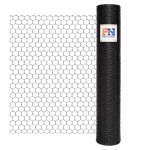 Hex Netting 20 gauge Vinyl Coated Black