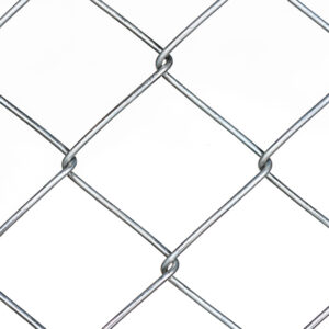 silver chain link fence