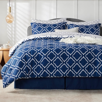 Bed in a Bag – Blue/White King Size